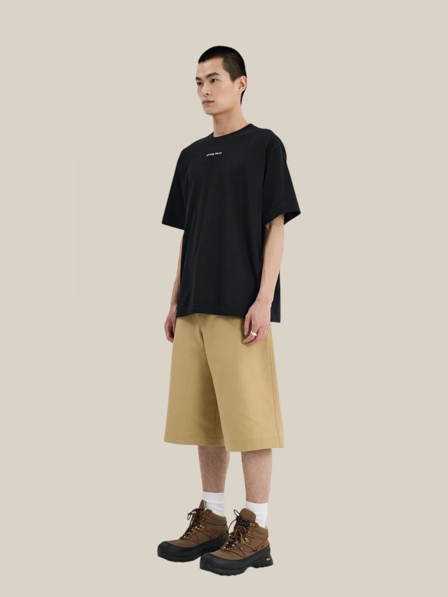 Beige 'Safari' Bermuda Shorts in Cotton with Cargo Details