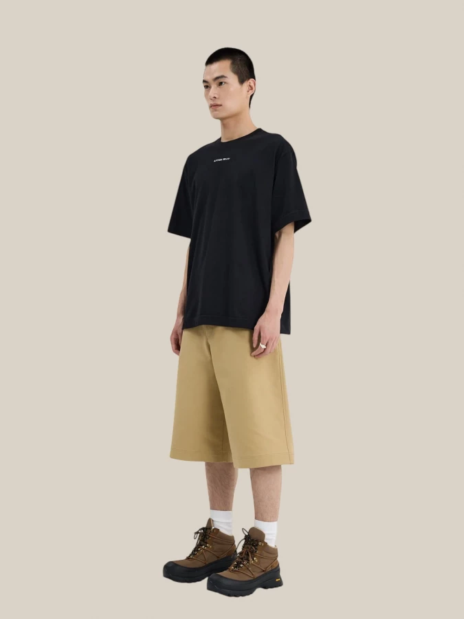 Beige 'Safari' Bermuda Shorts in Cotton with Cargo Details