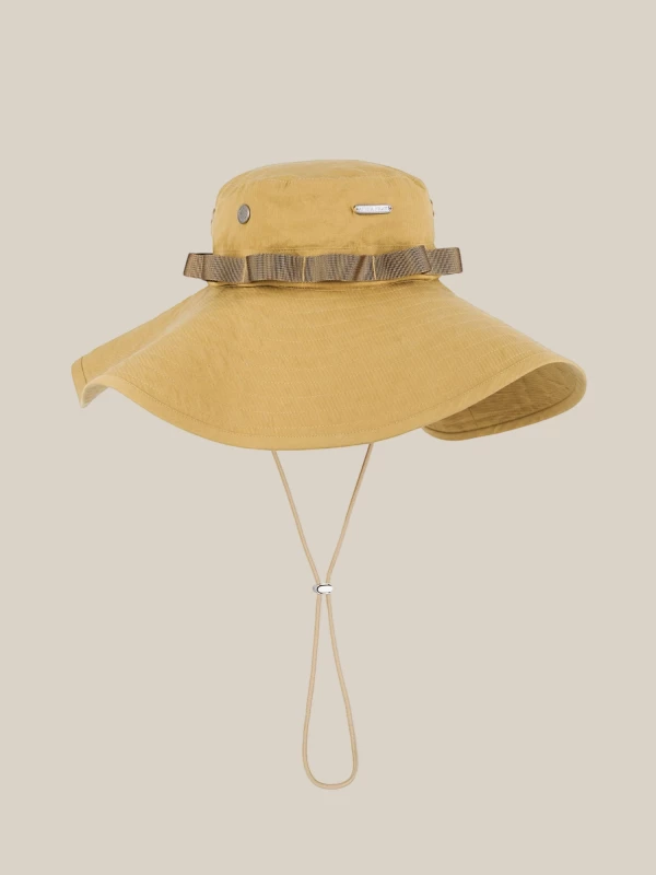 Cappello Bucket Giallo 'Wide Safari' in Cotone aTesa Larga