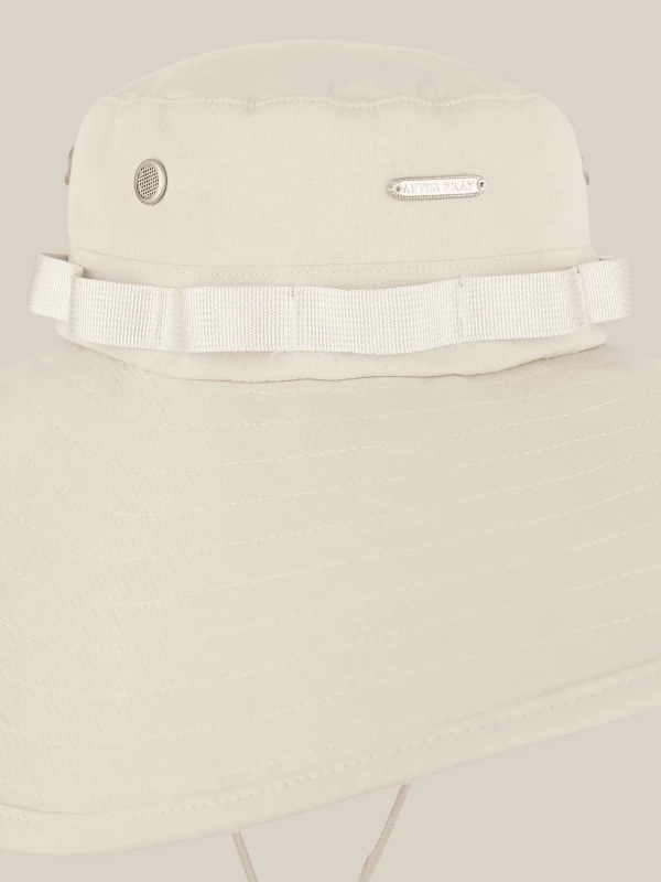 Cappello Bucket Avorio 'Wide Safari' in Cotone con Tesa Larga 2