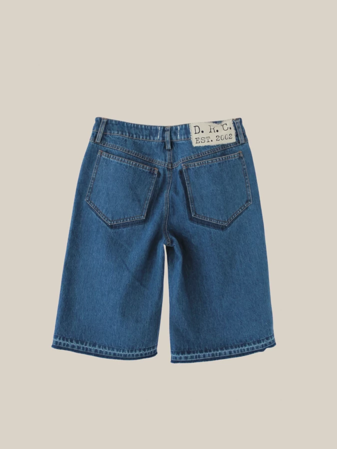 Dark Blue ‘Miles' Bermuda Shorts in Cotton Denim