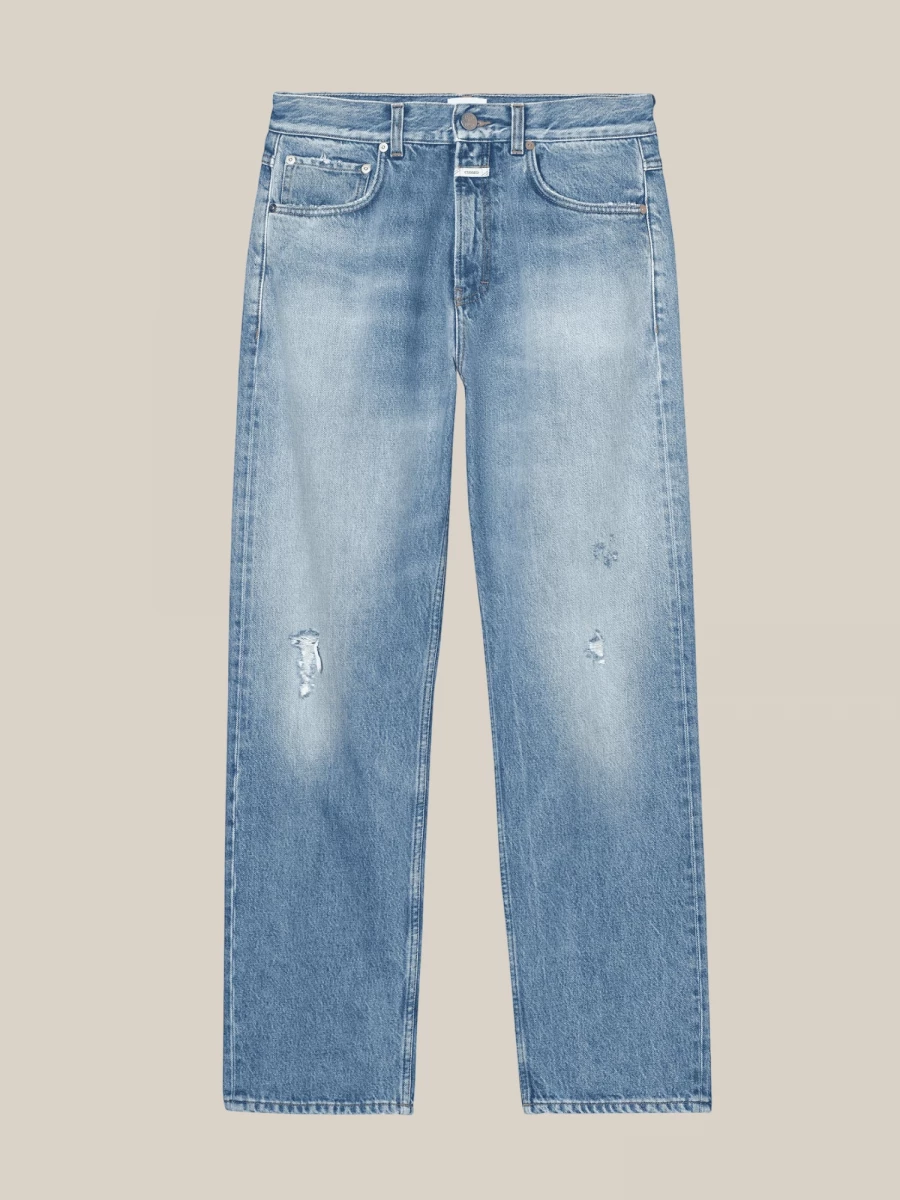 Jeans 'Jonta' Blu Chiaro a Gamba Dritta in Denim