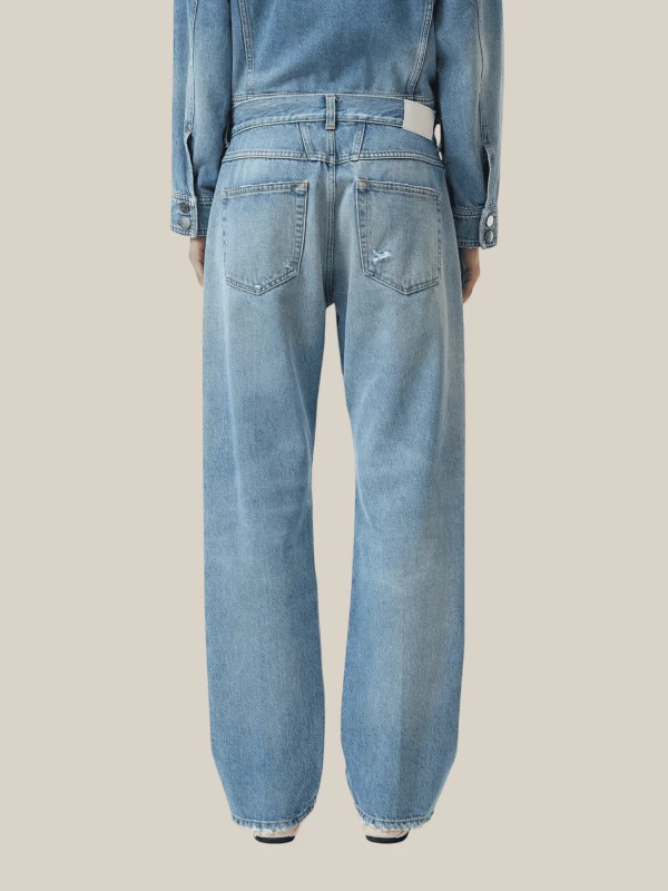 Jeans 'Jonta' Blu Chiaro a Gamba Dritta in Denim 2