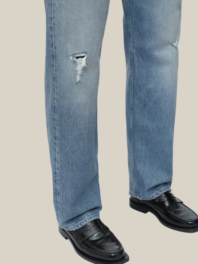 Light Blue ‘Jonta' Straight Leg Jeans in Denim