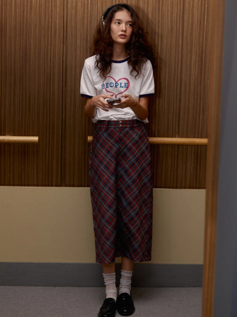 T-Shirt Bianca ‘People’ con Stampa in Cotone