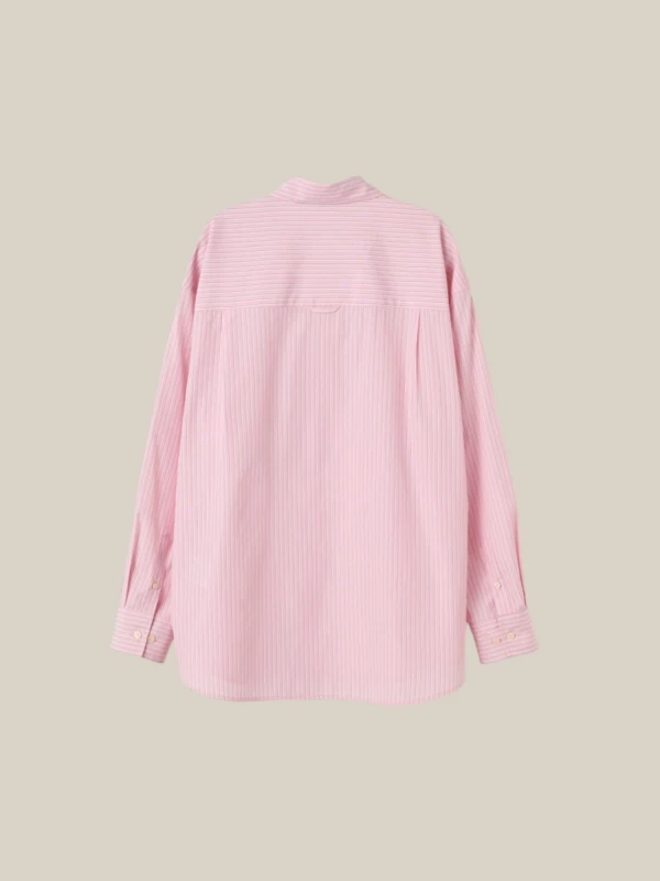 Camicia Rosa a Righe in Cotone 2