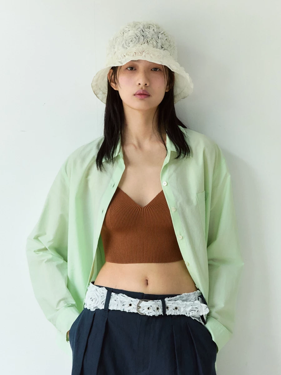 Mint Green Shirt in Cotton