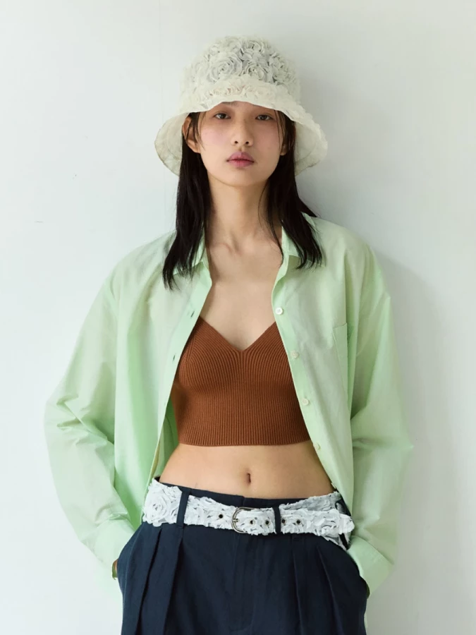 Mint Green Shirt in Cotton