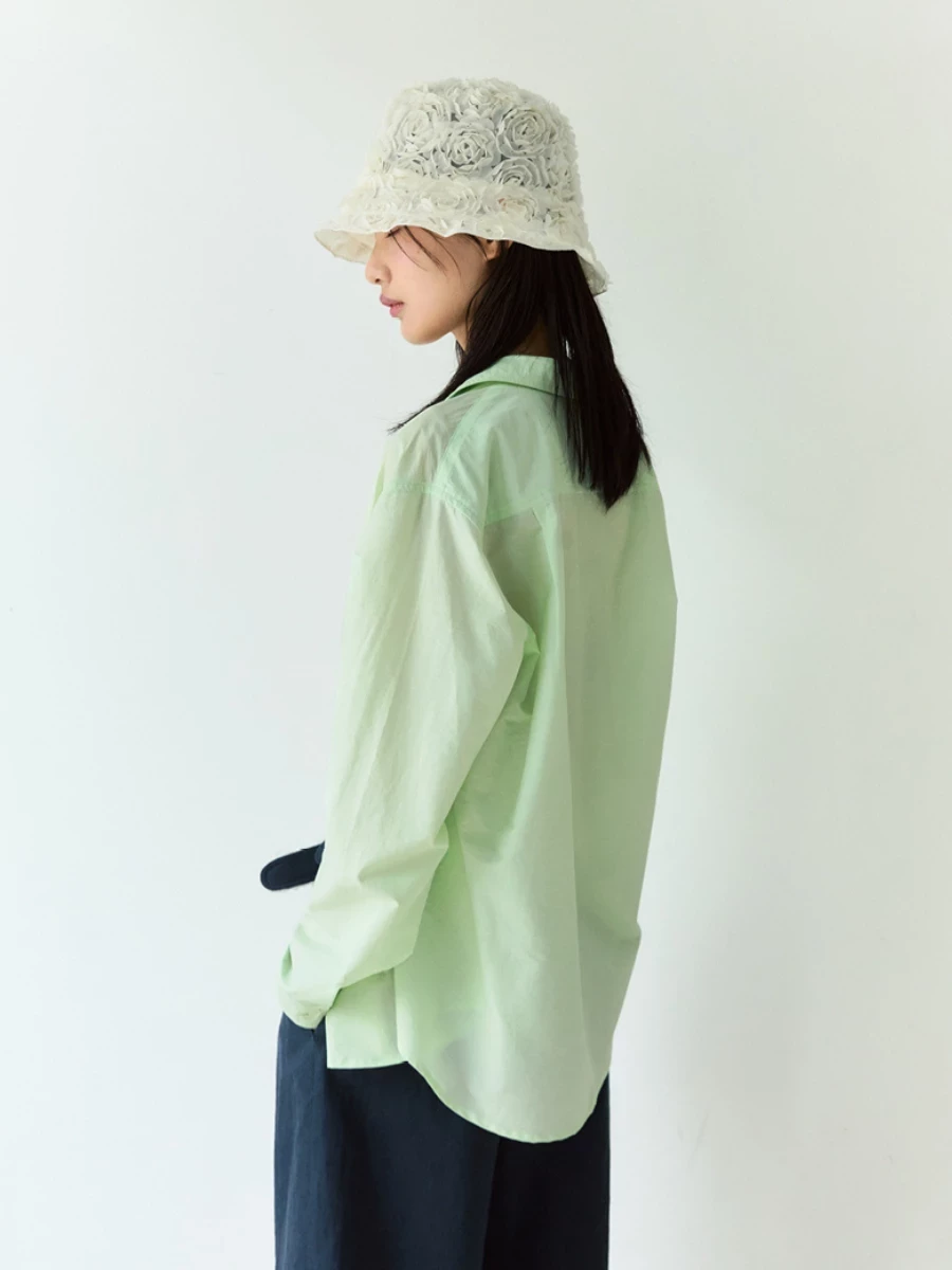 Camicia Verde Menta in Cotone