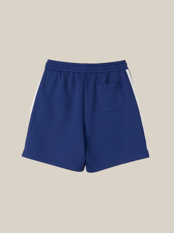 Blue Shorts with Contrasting Side Bands 2