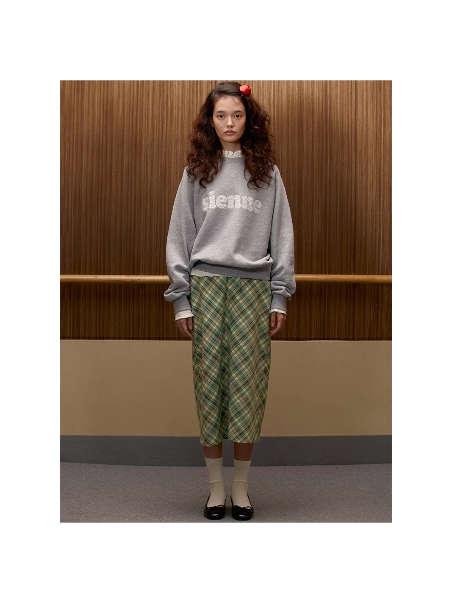 Multicolored Midi Skirt in Plaid