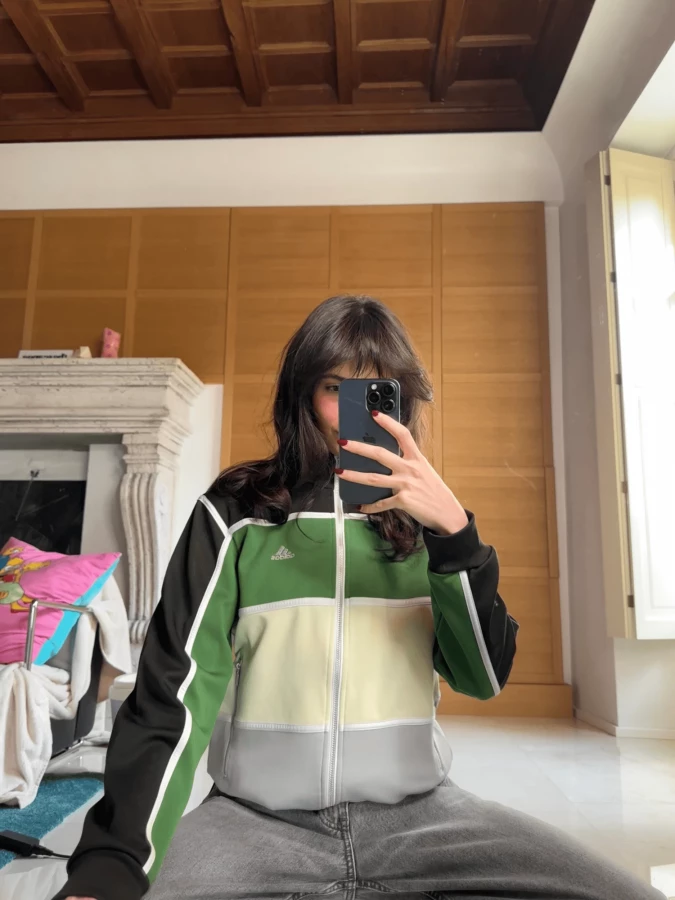 Multicolor Striped Zipup