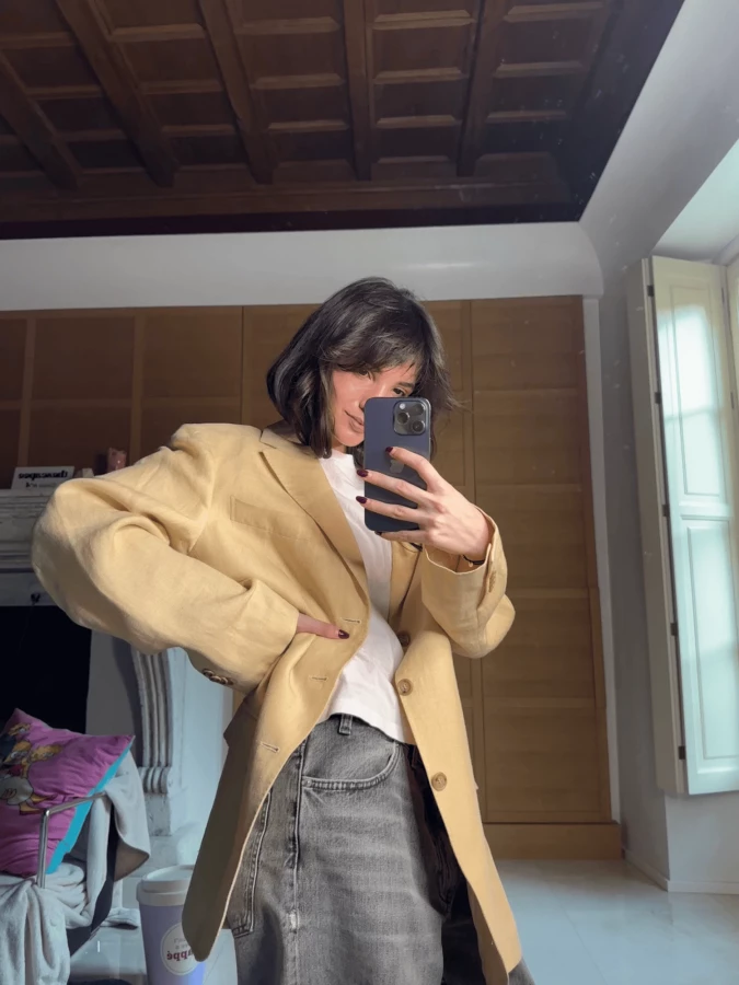 Blazer Burro in lino