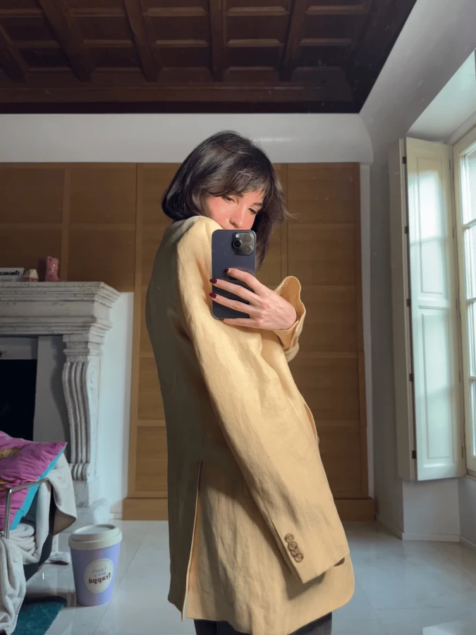 Blazer Burro in lino