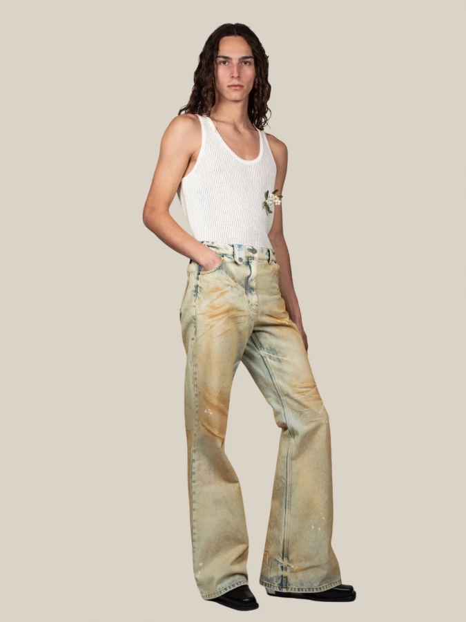 Samy' Jeans in Used Effect Denim