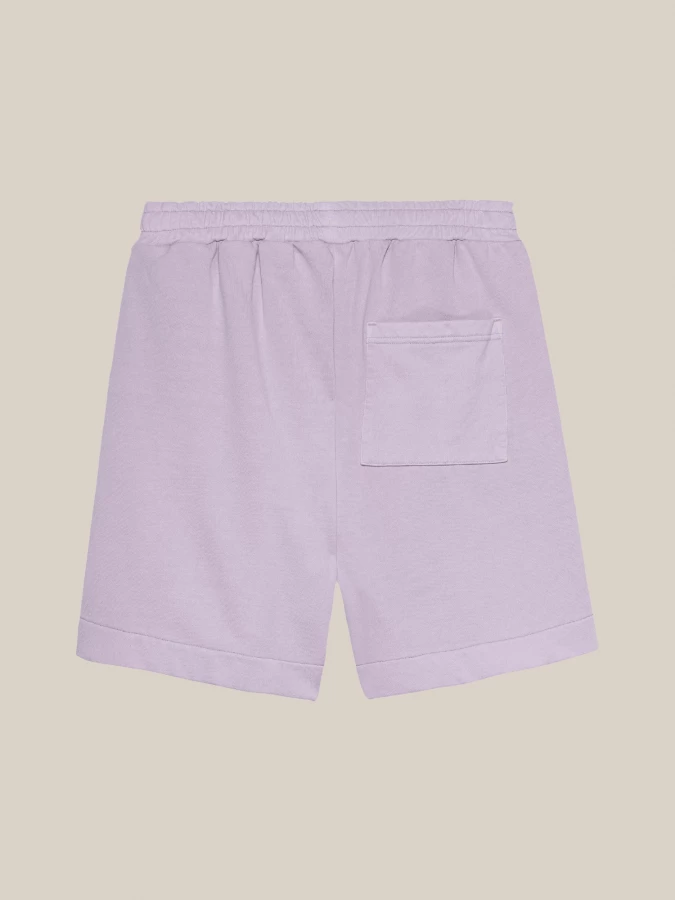 Shorts Lilla 'Classic Logo' in Cotone con Vita Elasticizzata