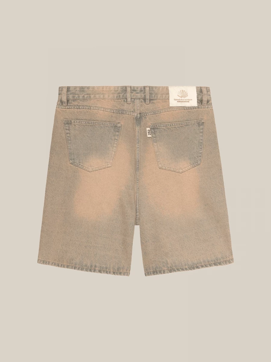 Beige 'Dune' Denim Shorts with Shaded Effect
