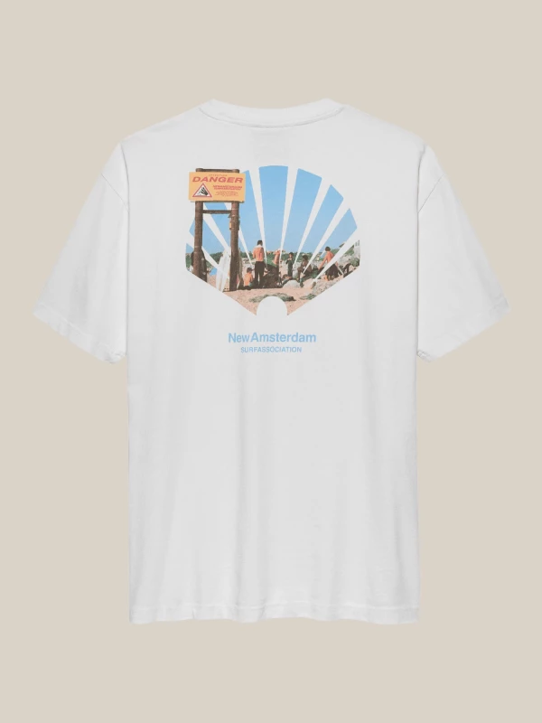 T-shirt Bianca 'Road Trip' in Cotone con Stampa 2
