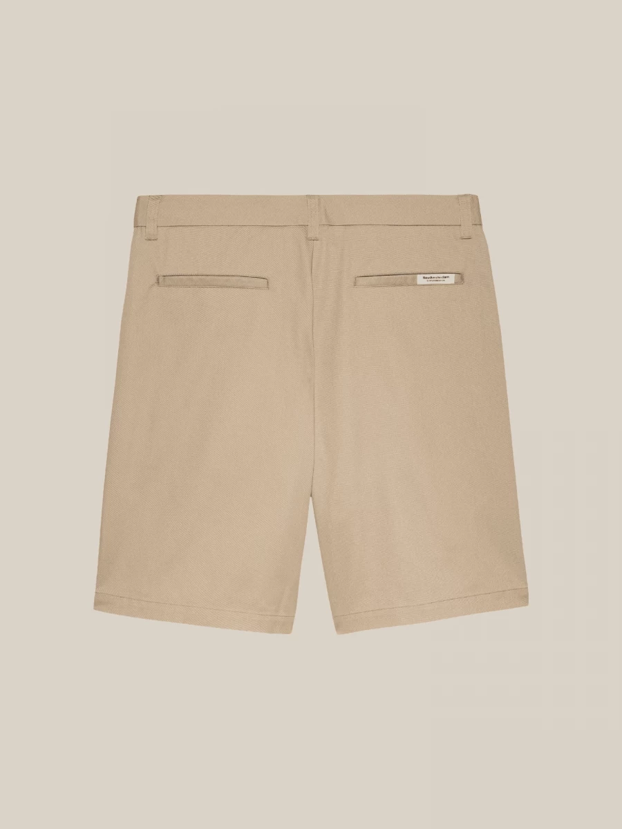 Beige 'Rework' Bermuda Shorts with Front Pences