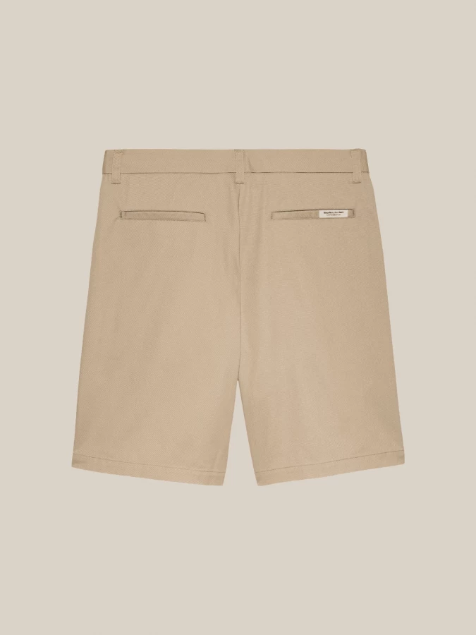 Beige 'Rework' Bermuda Shorts with Front Pences