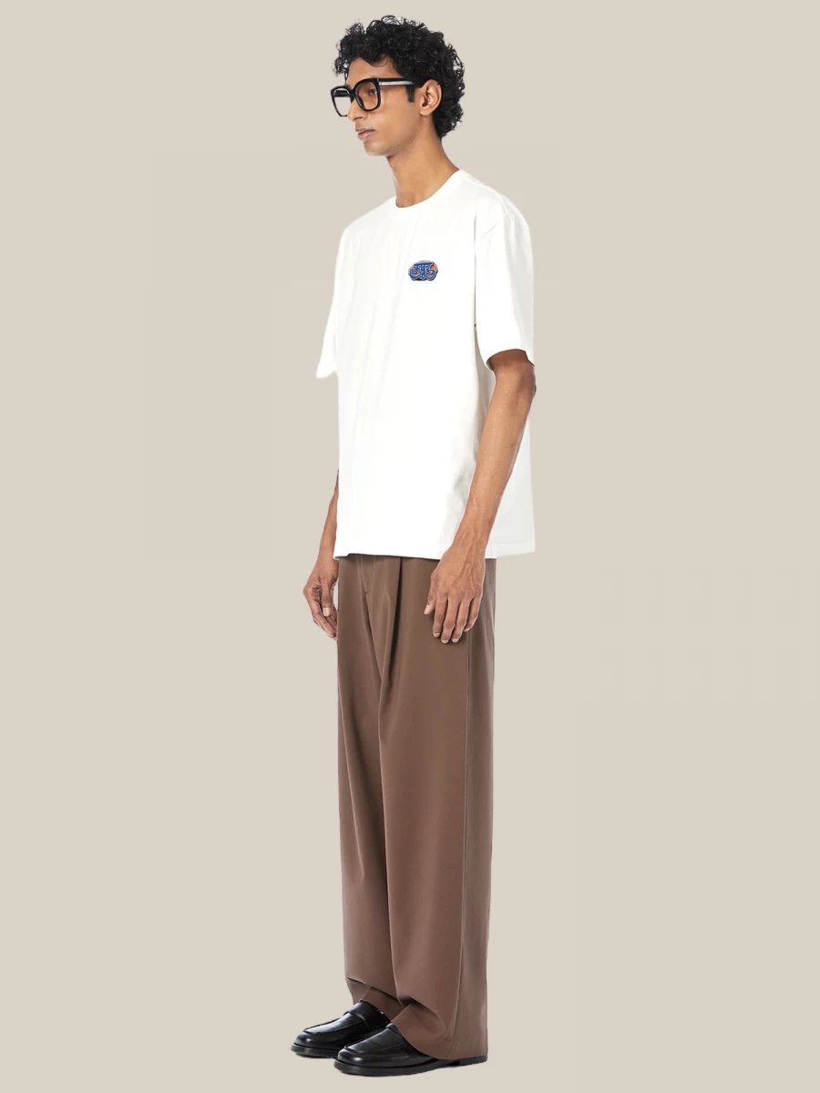 T-shirt 'Nutrition' Bianca in Cotone con Stampa Grafica