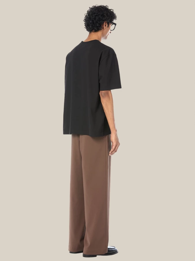 Black 'Voyagers' T-shirt in Cotton with Graphic Print