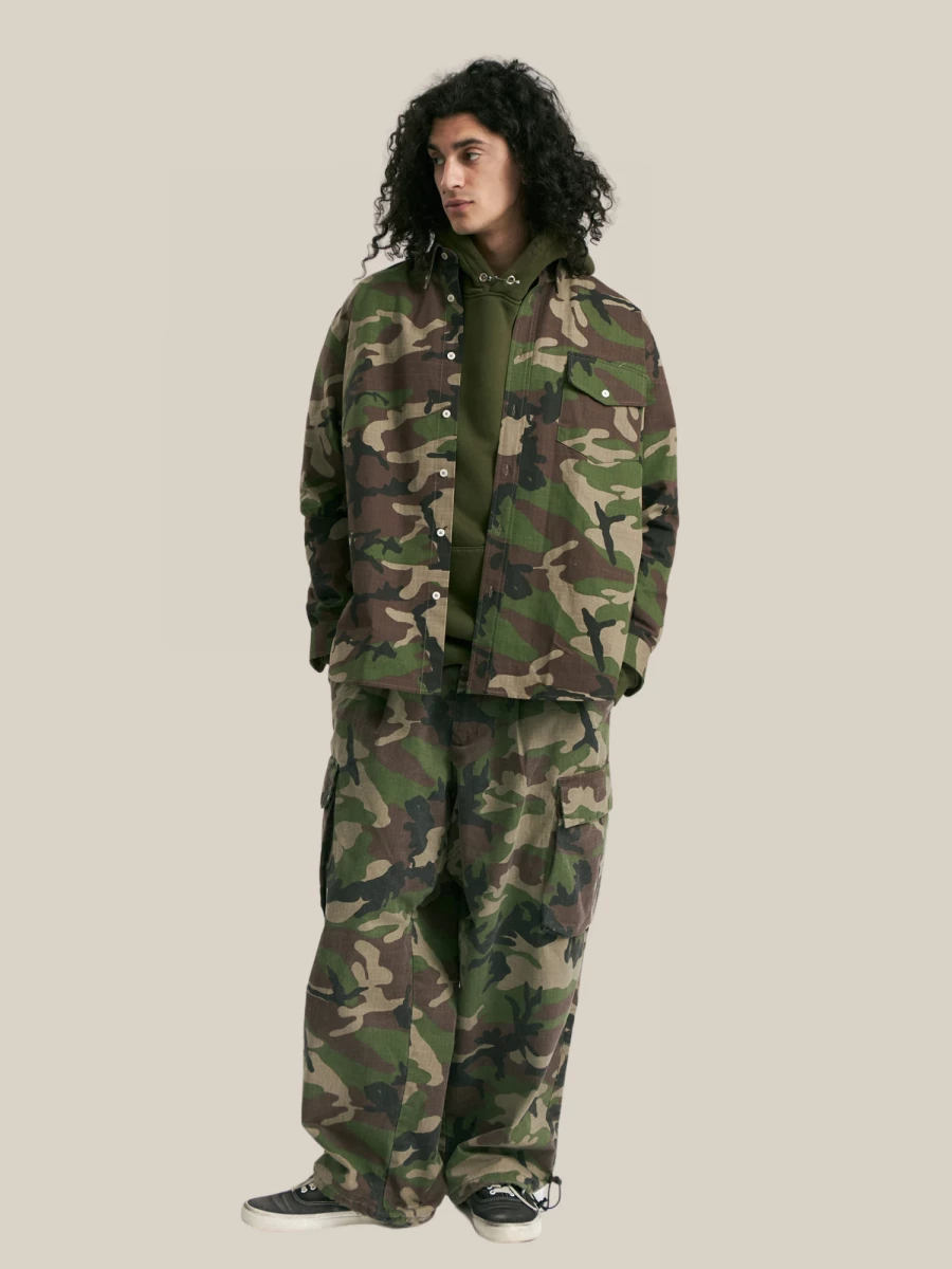 Camicia con Stampa Mimetica