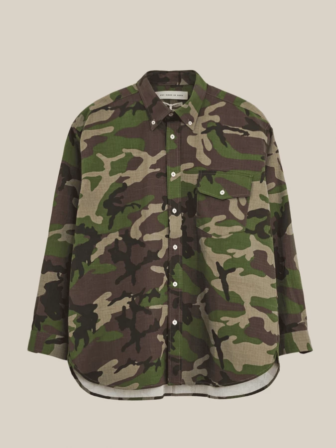 Camicia con Stampa Mimetica