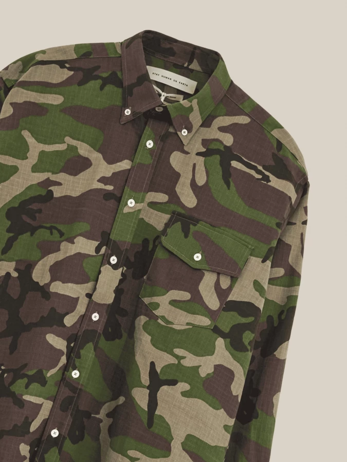 Shirt with Camouflage Print