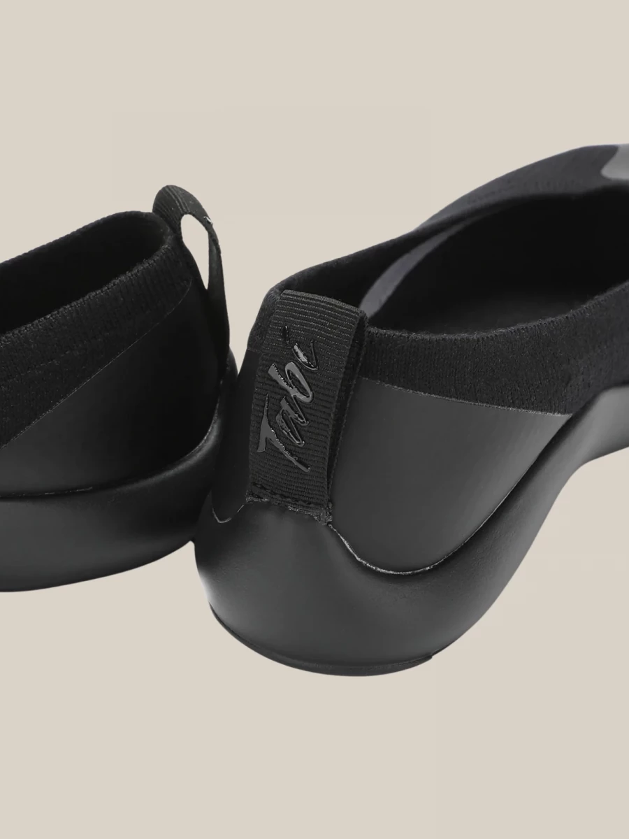 Black Tabi Ballerina in Technical Knit