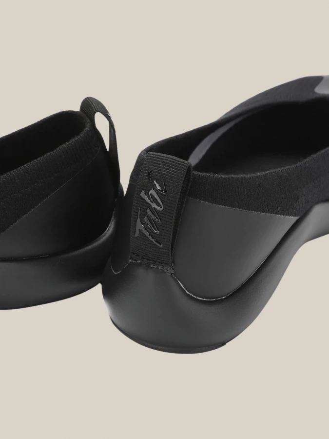 Black Tabi Ballerina in Technical Knit