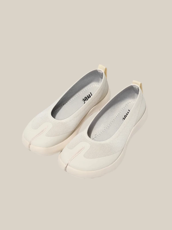 Ivory Tabi Ballerina in Technical Knit