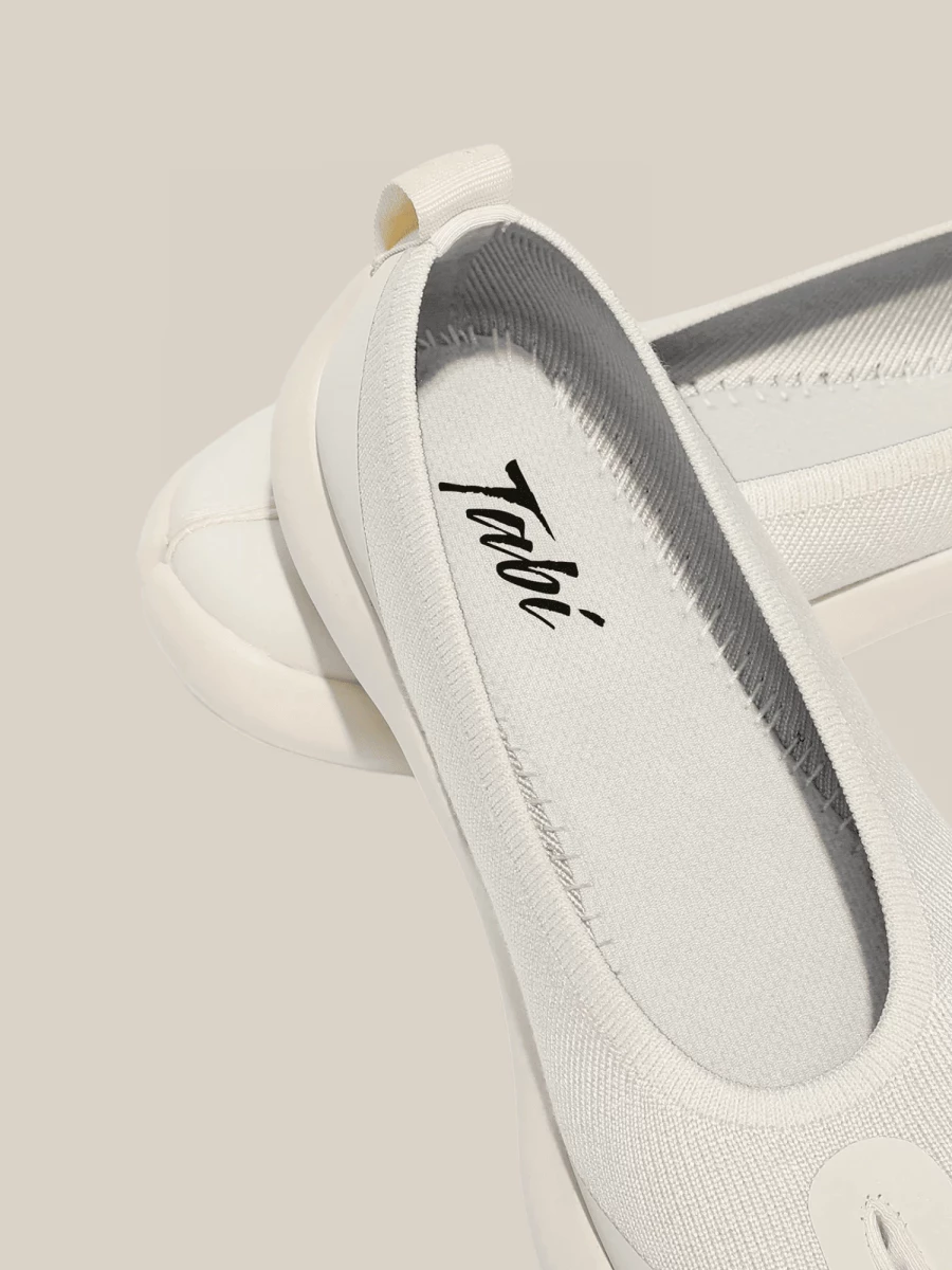 Ballerina Avorio Tabi in Maglia Tecnica