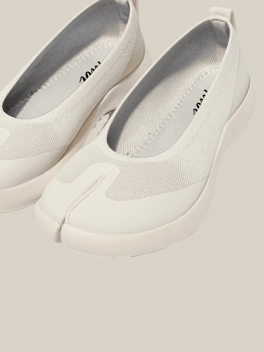 Ivory Tabi Ballerina in Technical Knit