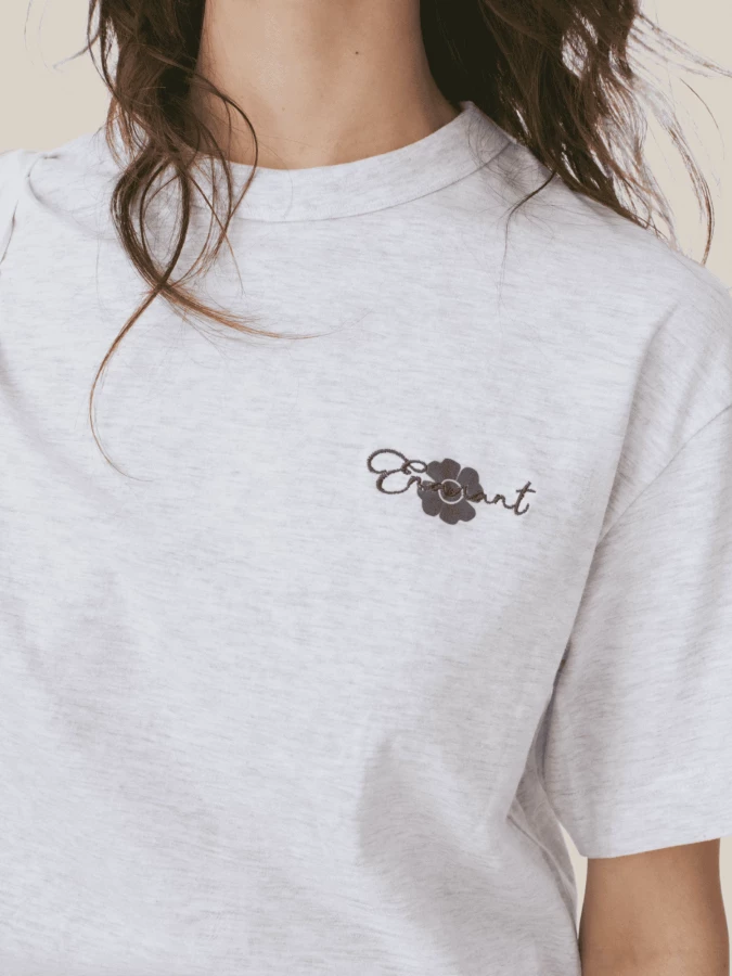 Light Grey T-shirt with Bandana Print