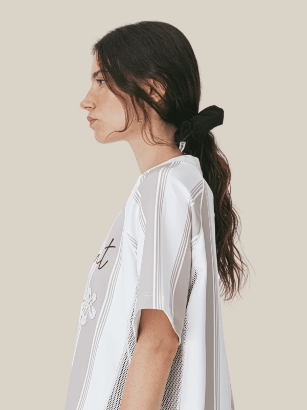 Scrunchie Nero in Pizzo